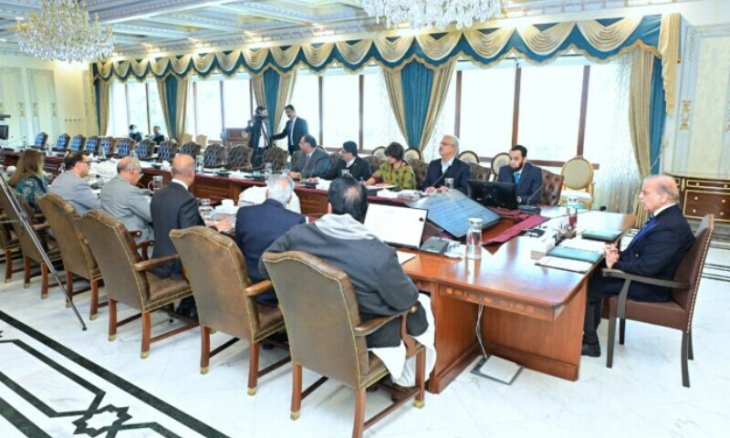 Prime Minister Shehbaz Sharif chairs the meeting on the progress upon the measures taken against human trafficking in Islamabad on Jan 6. — APP