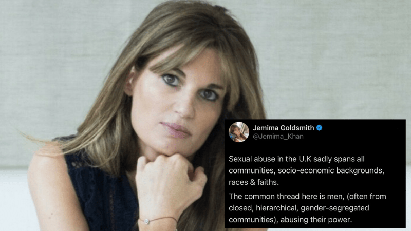 Jemima Goldsmith says common thread in UK sexual abuse is ‘men abusing power’