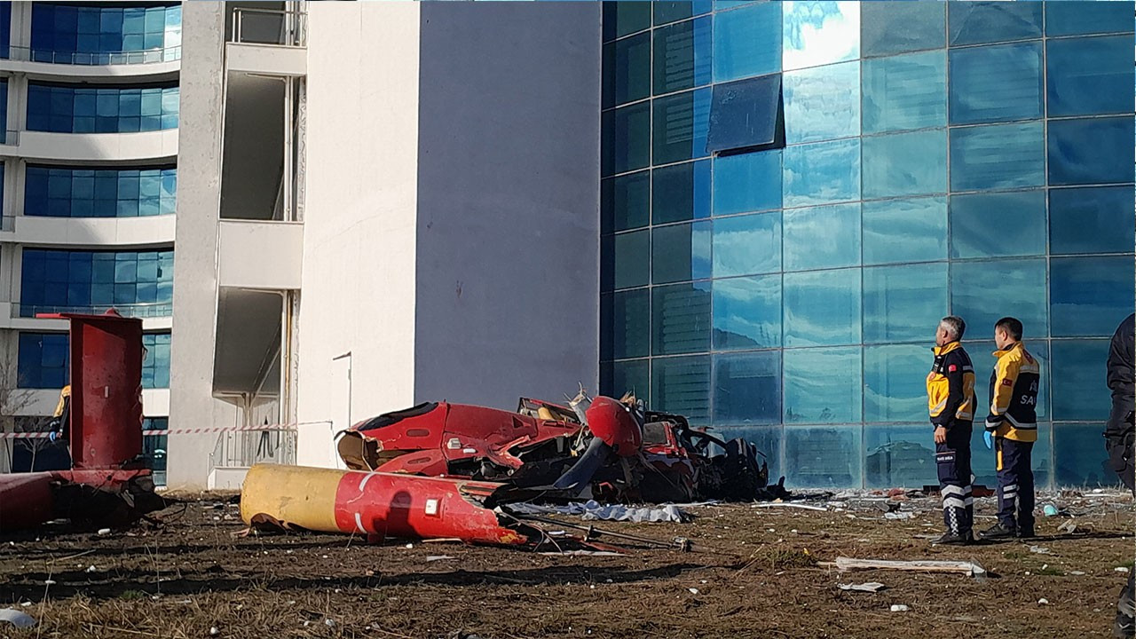 Muğla'da düşen ambulans helikopterin görüntüleri ortaya çıktı