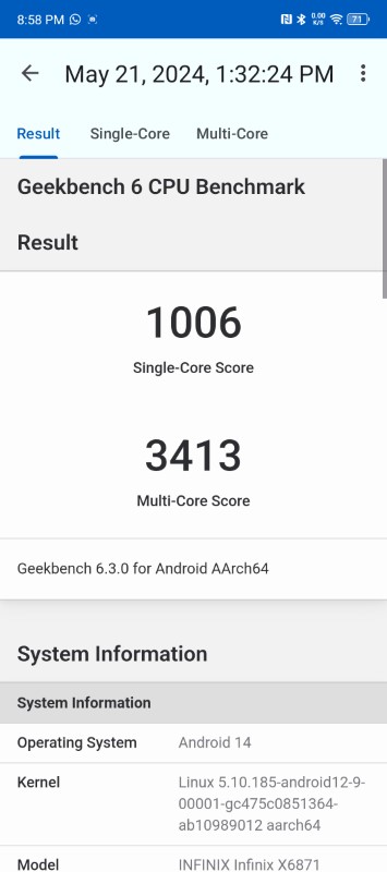 Infinix GT 20 Pro Benchmarks Images