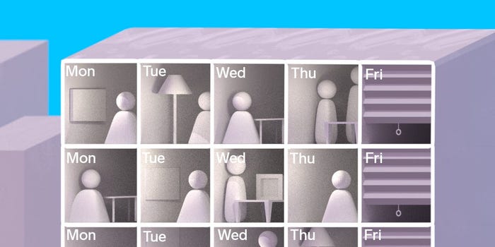 3d rendering of a building as a calendar