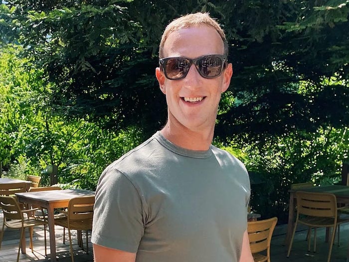 Mark Zuckerberg wearing sunglasses