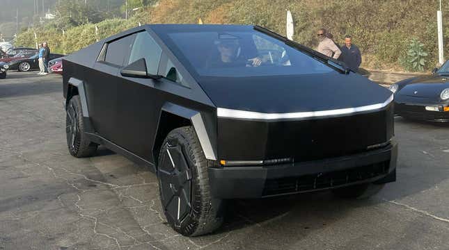 Matte-Black Tesla Cybertruck prototype