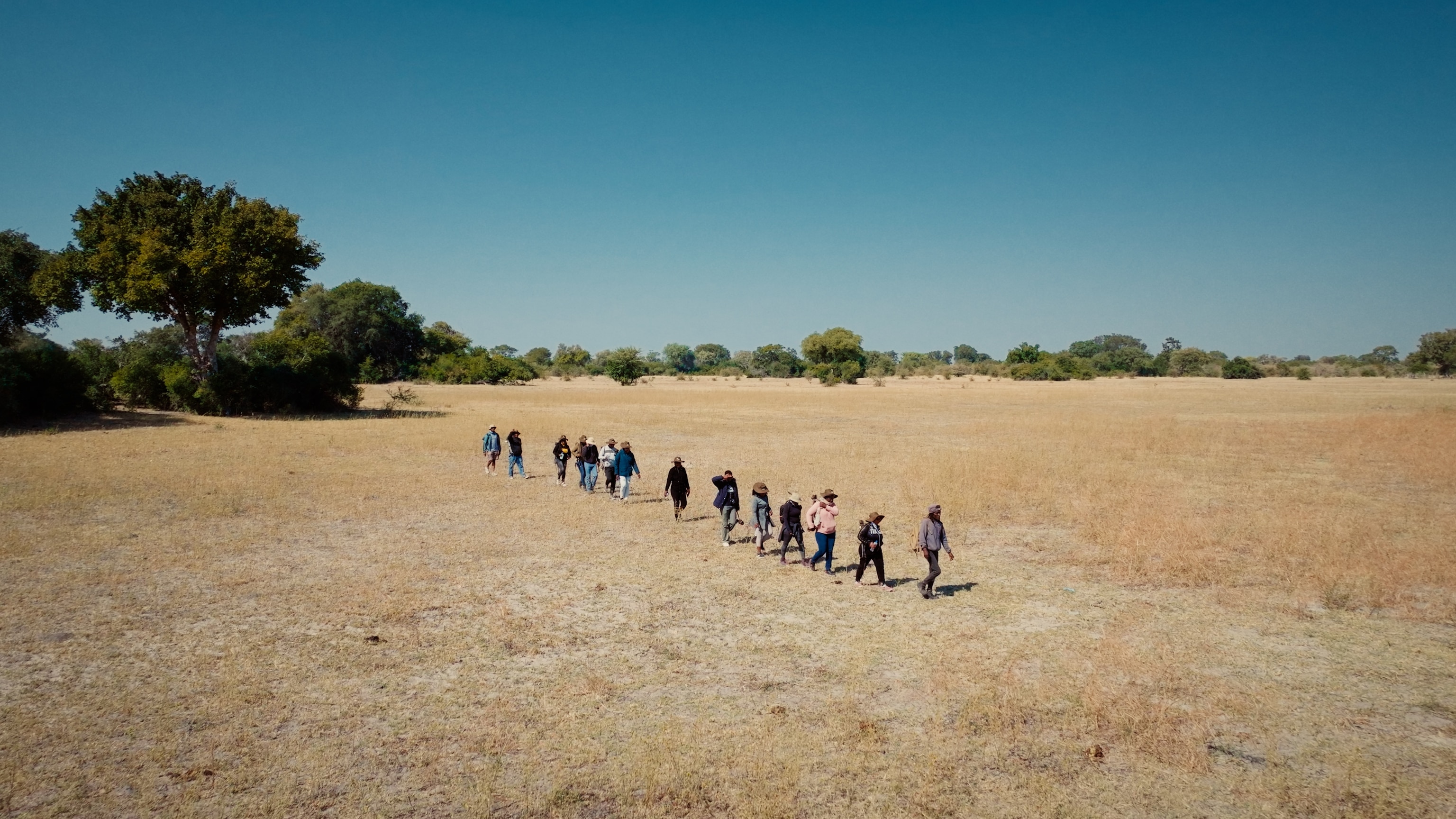 A group of teachers embarks on an Educator Expedition from Beetsha village.