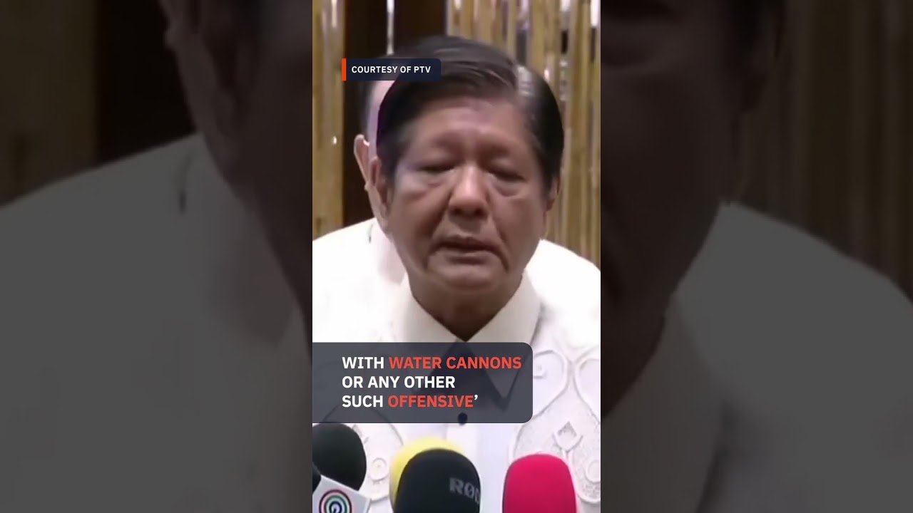 Marcos says the Philippines will not use water cannon vs Chinese ships