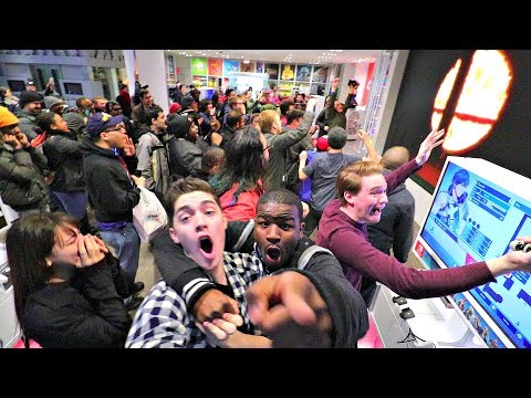 The moment Smash Ultimate was first announced at the Nintendo NY store!