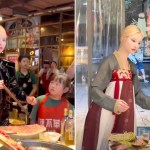 Chinese Hot Pot Restaurant Owner Serves Food While Moving Like a Realistic Humanoid Robot