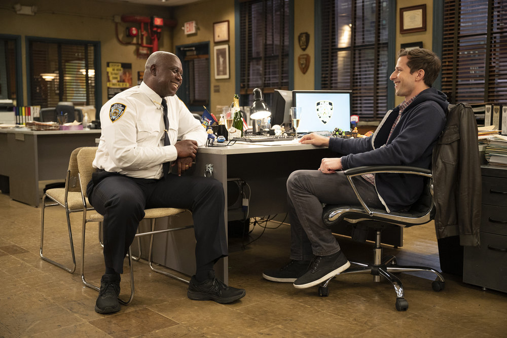 Andre Braugher and Andy Samberg in Brooklyn Nine-Nine