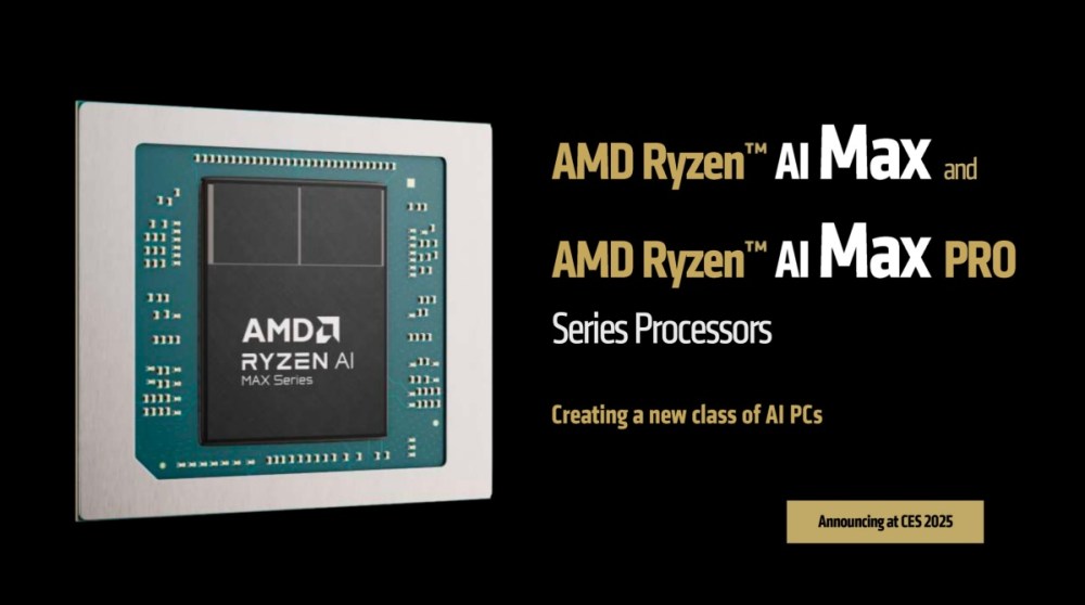 Ryzen AI Max, AMD推出對應更高AI算力表現的Ryzen AI Max系列處理器，定位為Ryzen AI 300系列最高階規格產品<br><span style='color:#848482;font-size:16px;'>預計今年第一季至第二季內推出</span>, mashdigi－科技、新品、趣聞、趨勢