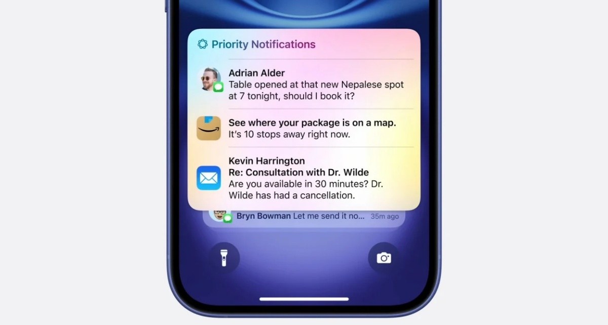 apple AI notification summaries