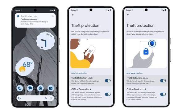 Android 15, Google將在Android 15以人工智慧技術加強手機防盜功能<br><span style='color:#848482;font-size:16px;'>透過身分驗證才能將手機解鎖</span>, mashdigi－科技、新品、趣聞、趨勢
