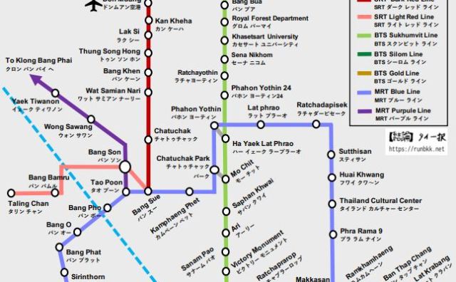 「日本人  タイの路線図を作成、すべての路線を網羅し超分かりやすい」タイネット民から感謝多数！全国紙でも！（更新：タイ運輸局版が掲載）”คนญี่ปุ่นทำผัง เส้นทางรถไฟฟ้าในไทย มาครบทุกสาย เข้าใจสุดง่าย”