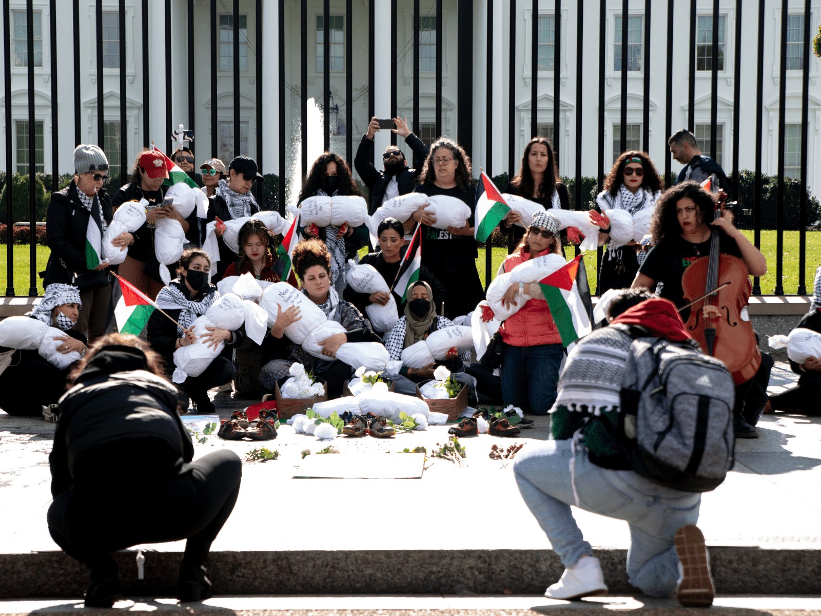 Protestors grieve the loss of Palestinian life outside of the White House in Washington, DC, November 4, 2023. Photo by Katie Hanzalik. A look at Scalawag's most-read stories, reporting, and writing of 2023—from Cop City to Gaza, prison conditions, and more—in review.