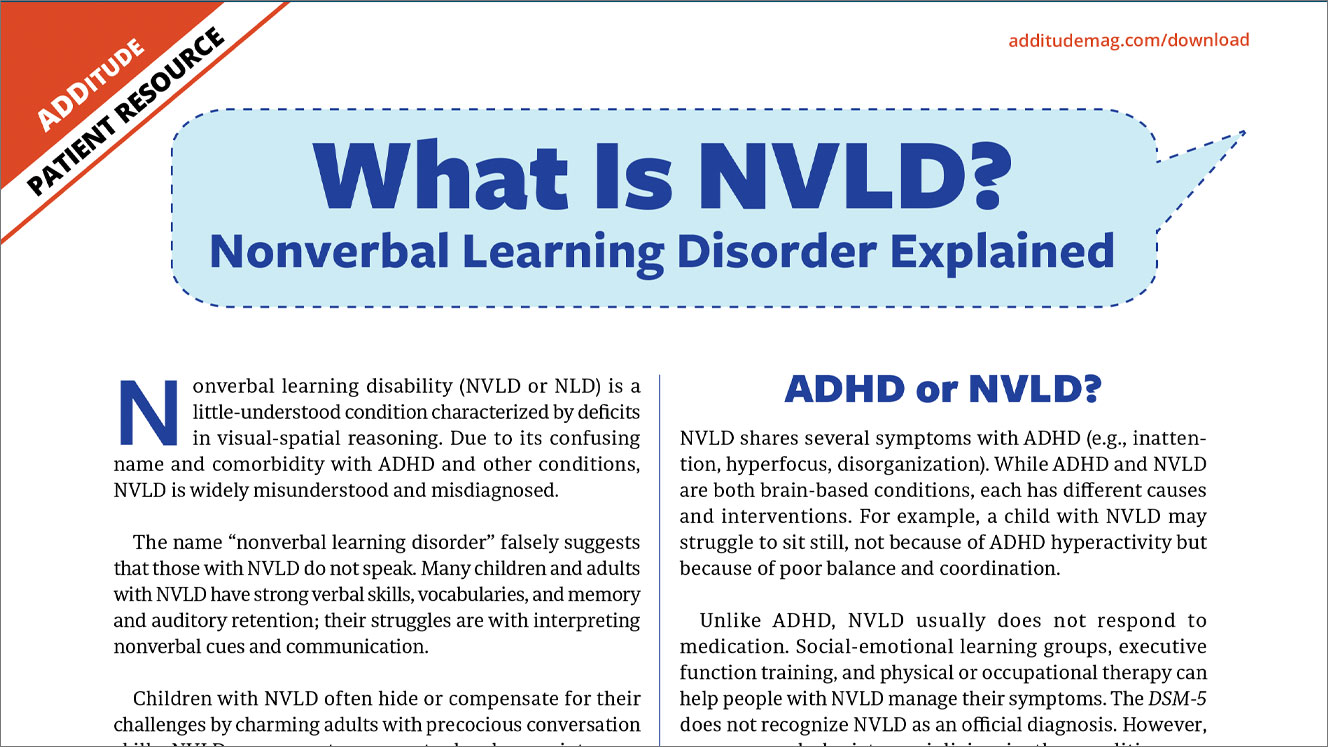 What Is NVLD (Nonverbal Learning Disorder)? download