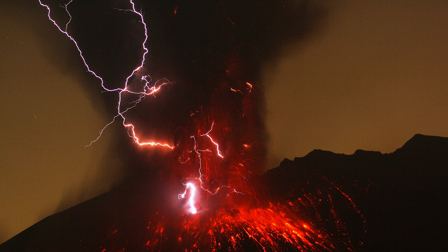 Sakurajima volcano eruption