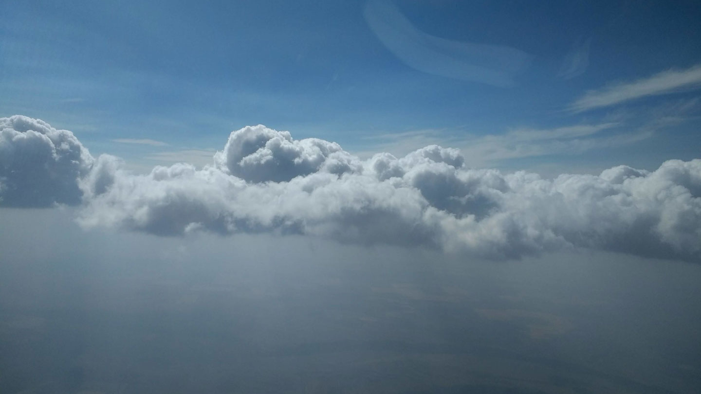 clouds in sky filled with smoke