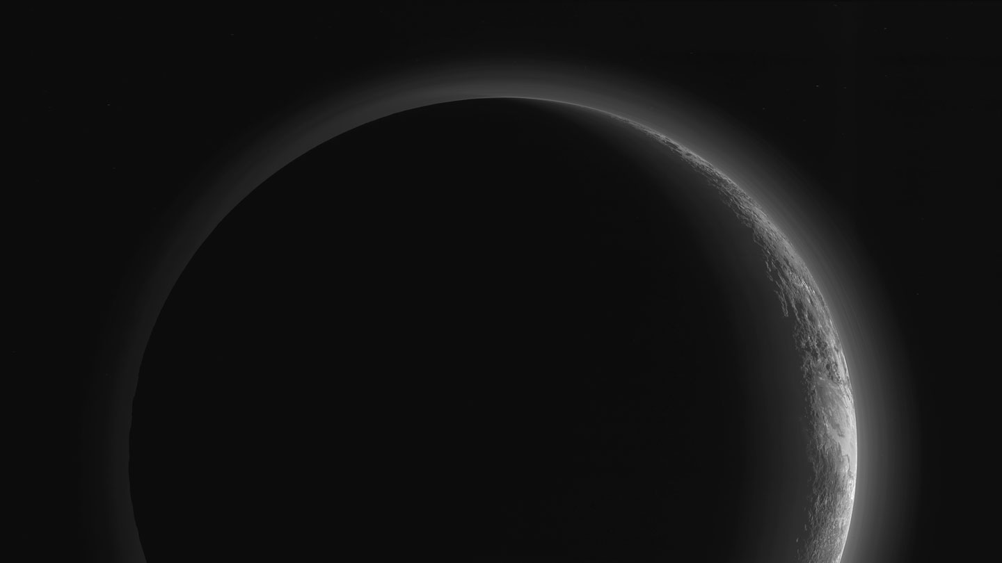 image of Pluto's dark side