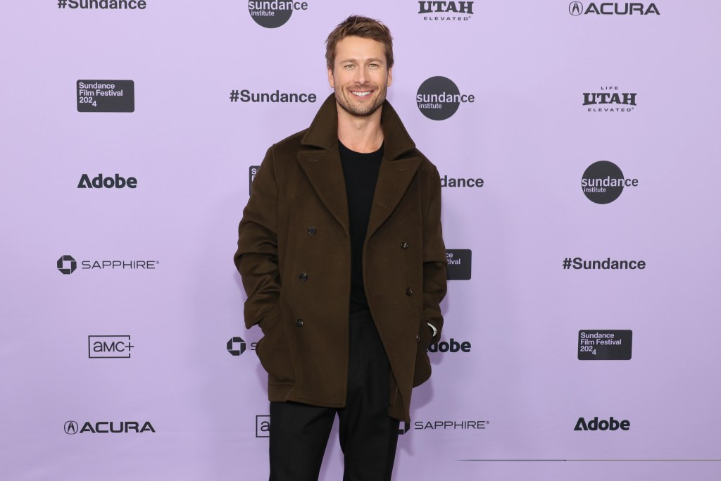 Glen Powell attends the "Hit Man" Premiere during the 2024 Sundance Film Festival at Eccles Center Theatre on January 22, 2024 in Park City, Utah.