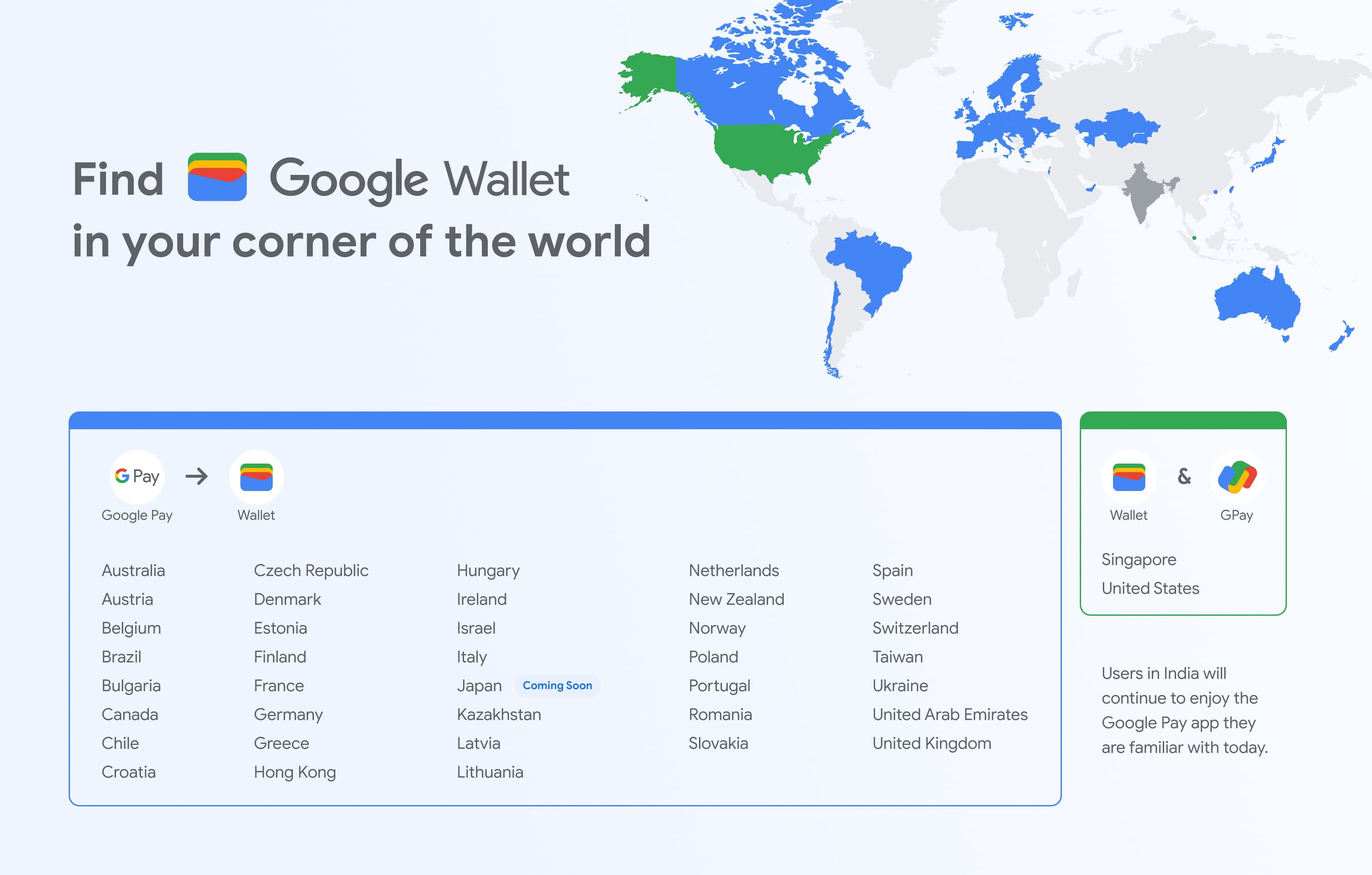 Google Wallet countries