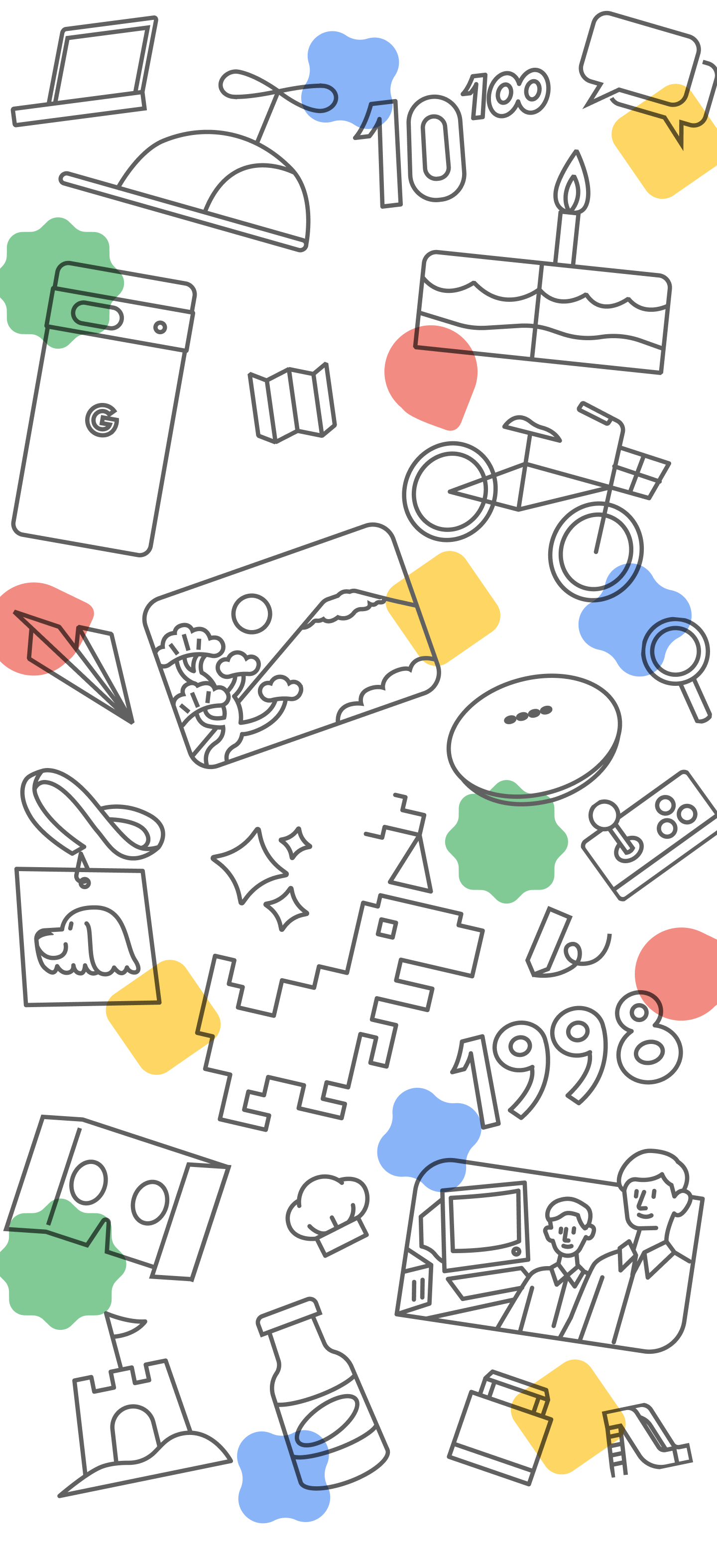 Google birthday Pixel wallpaper