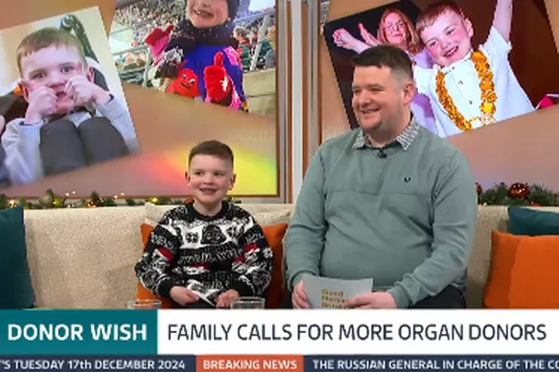 Dáithí Mac Gabhann alongside dad, Máirtín on Tuesday's edition of Good Morning Britain on ITV