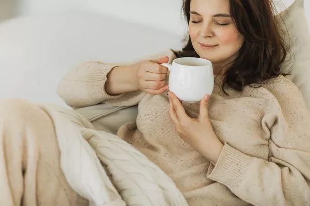 Woman drinking tea