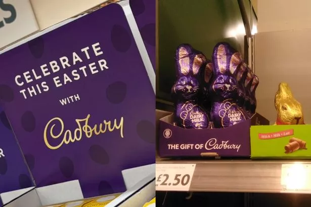 Easter displays are already up in many supermarkets across the UK (@realMChalmers and @GaryEva04679693/X)