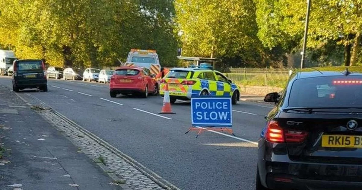 The accident on Fishponds Road happened earlier this afternoon near Gloucester Street.