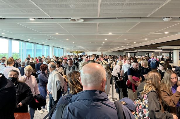 Chaos at Bristol Airport where passengers have had to queue for hours