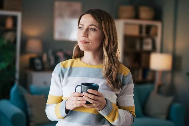 Woman drinking tea