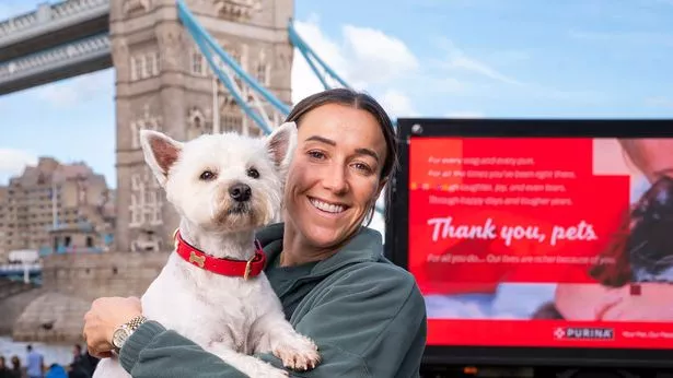 Lucy Bronze MBE with her West Highland Terrier, Narla