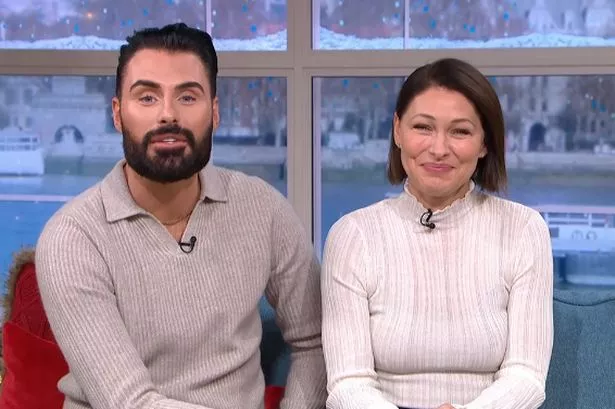 Emma Willis presenting This Morning with Rylan Clark