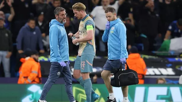 Kevin De Bruyne limped off at half time