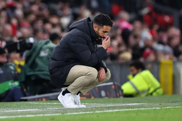 Ruben Amorim the head coach / manager of Manchester United during the UEFA Europa League 2024/25 League Phase MD5 match between Manchester United and FK Bodo/Glimt at Old Trafford on November 28, 2024