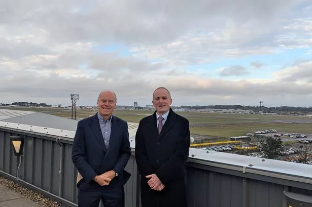 L-R the attached image is of Dave Lees (Bristol Airport CEO); and Steve Smith (Conservative candidate) at a meeting on Tuesday 17th December at Bristol Airport.