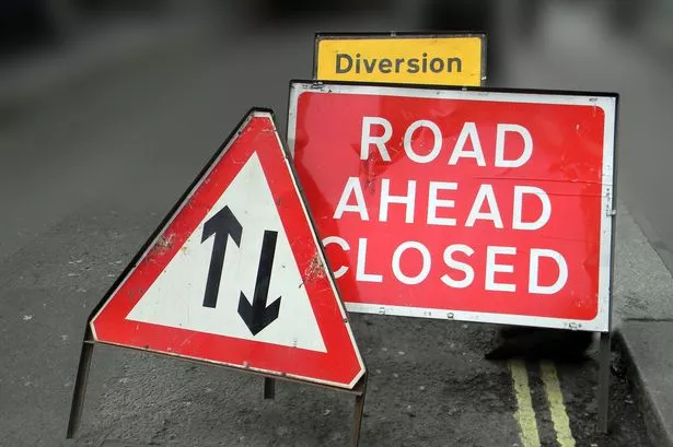 The A14 in Cambridgeshire was closed westbound this morning (May 24) due to overrunning roadworks