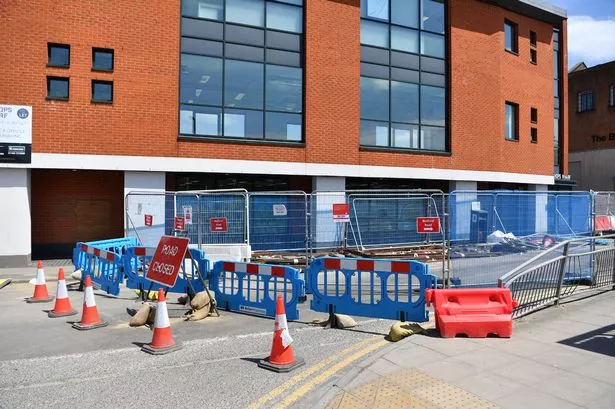 roadworks on Walnut Tree Close, Guildford