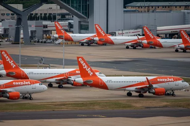 Aeroplanes on Gatwick runway