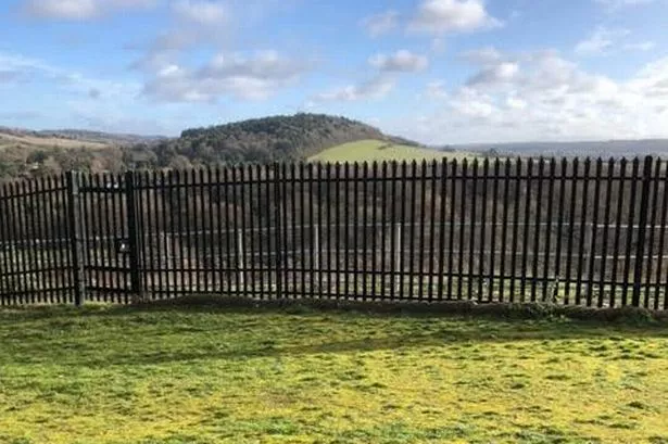 fence surround St Catherine's Hill in Guildford