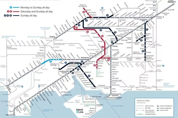 The map from South Western Railway shows the closures in Surrey as outlined in the article