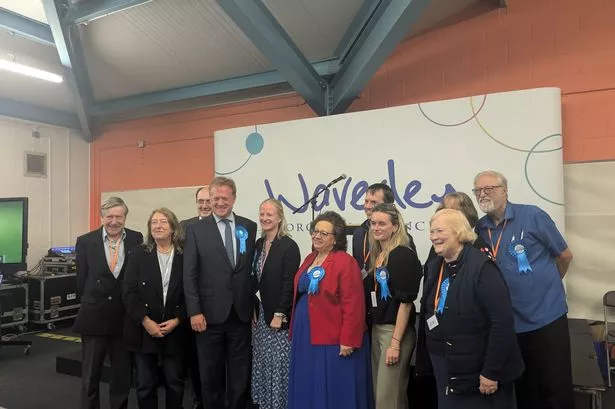 Conservatives celebrating at the count