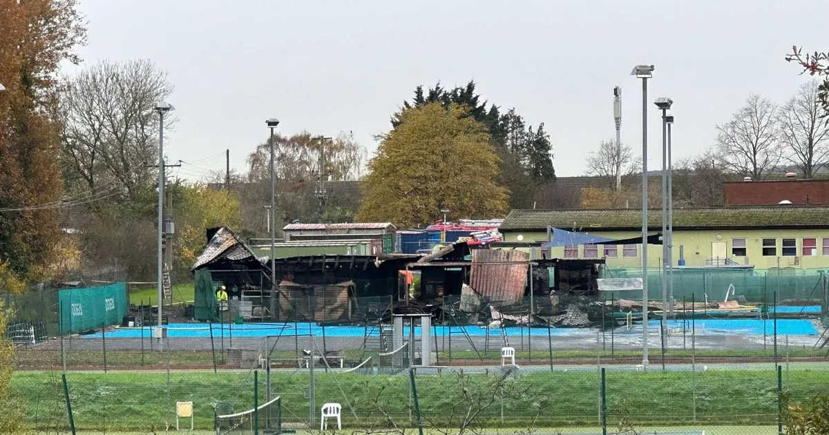 Building with roof collapsed