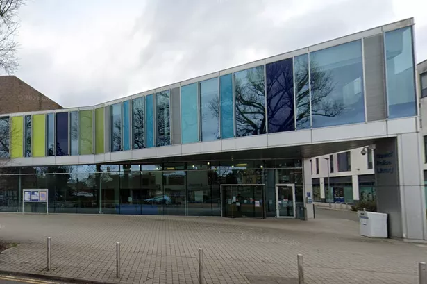 Outside Runnymede Borough Council and library.