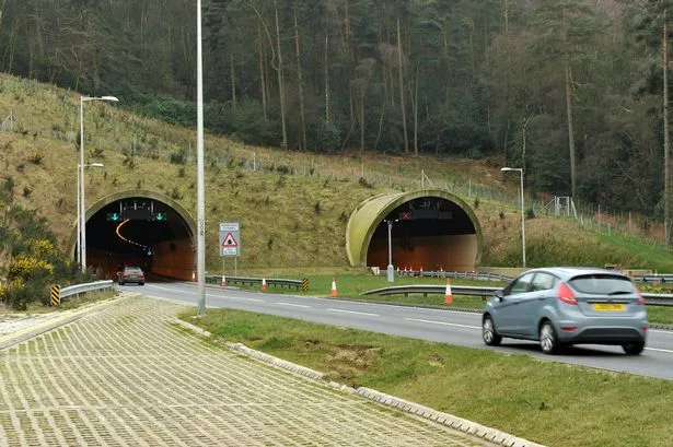 Close up of hindhead tunnel