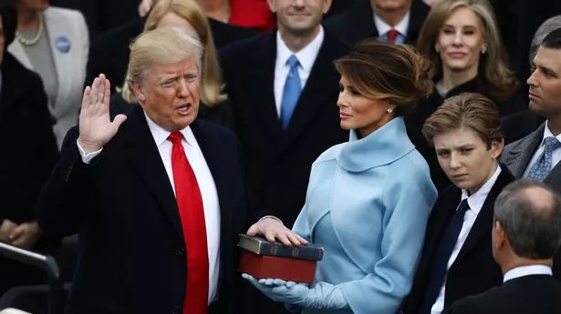 Donald Trump takes the oath of office