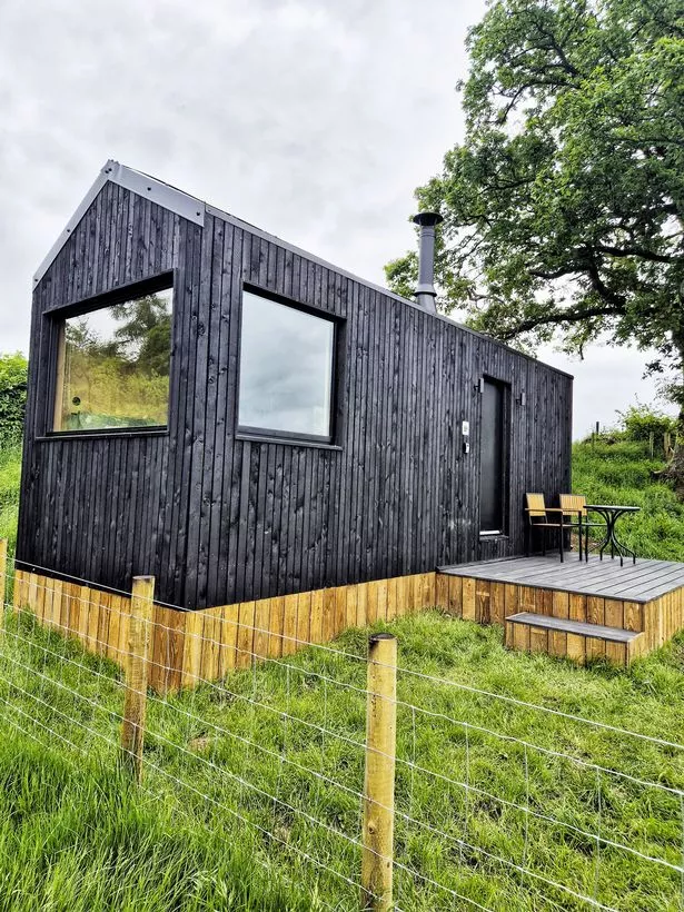 off grid cabin in countryside 