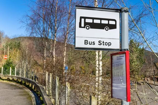 Bus stop sign