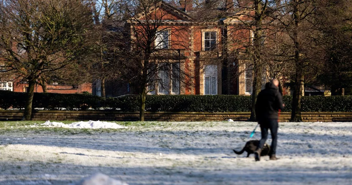 Frosty Werneth Park, in Oldham, today (January 10)