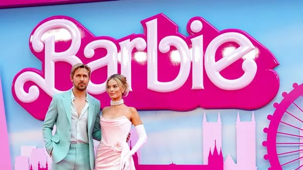 Ryan Gosling and Margot Robbie at the European premiere of Barbie in London