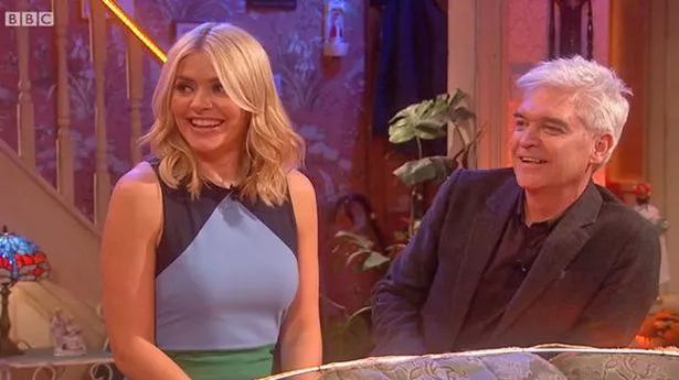 Holly Willoughby and Phillip Schofield were left blushing